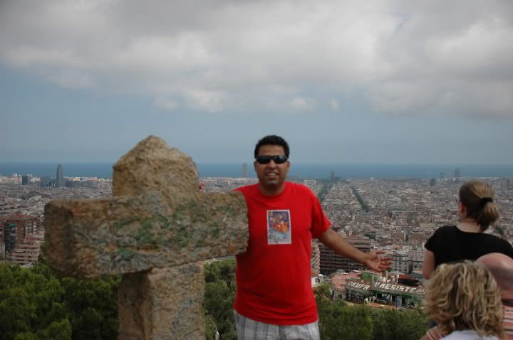 Gagan above the city of Barcelona