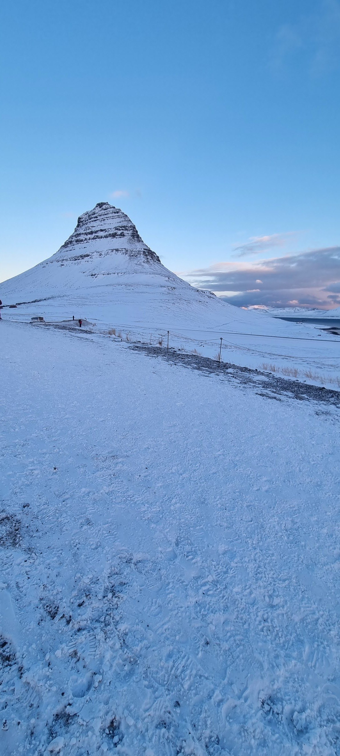 Snow-covered Icelandic mountain