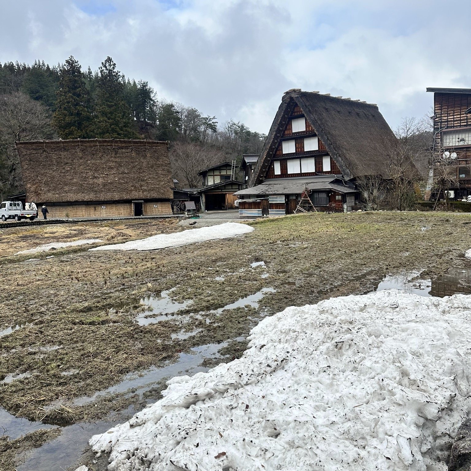 Traditional buildings in a mountain village