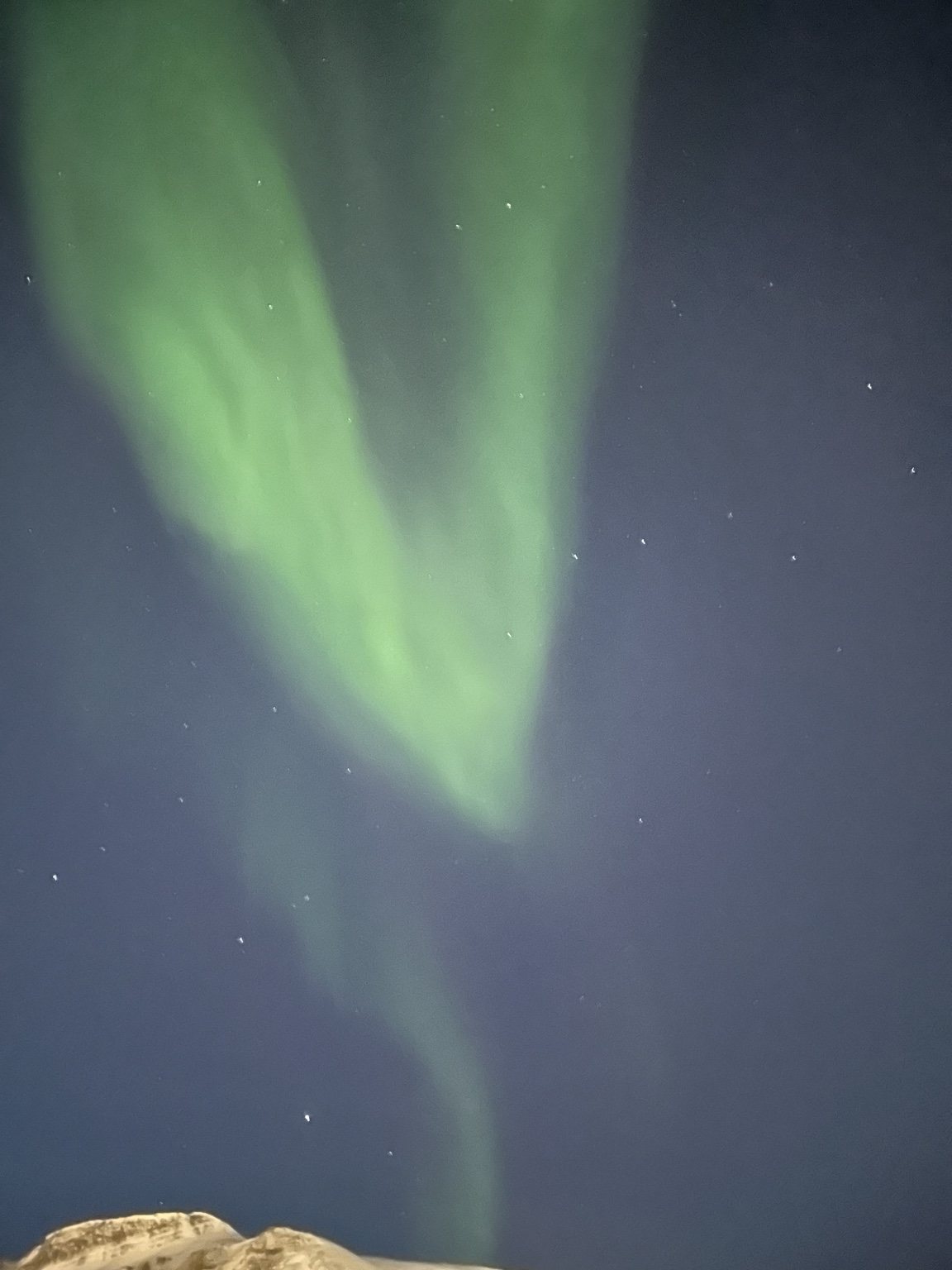Northern lights above Svalbard